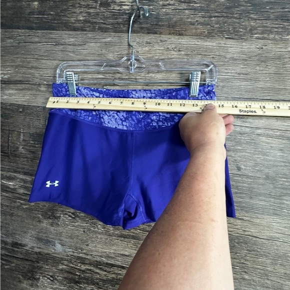 Under Armour Purple Athletic Compression Biker Workout Shorts - Picture 6 of 6